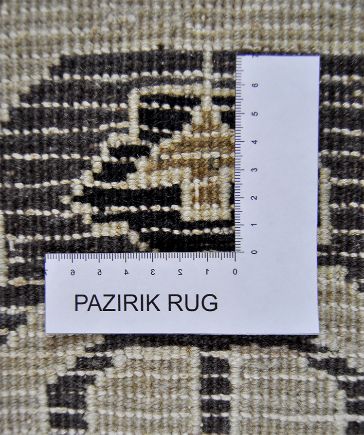 Шерстяной персидский ковёр песочного цвета ручной работы