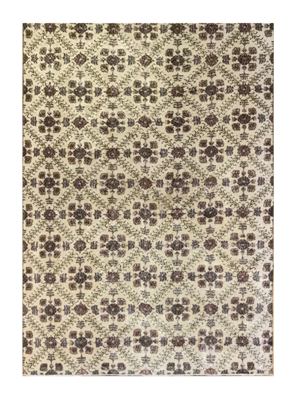 Шерстяной турецкий ковёр ручной работы бежевого цвета