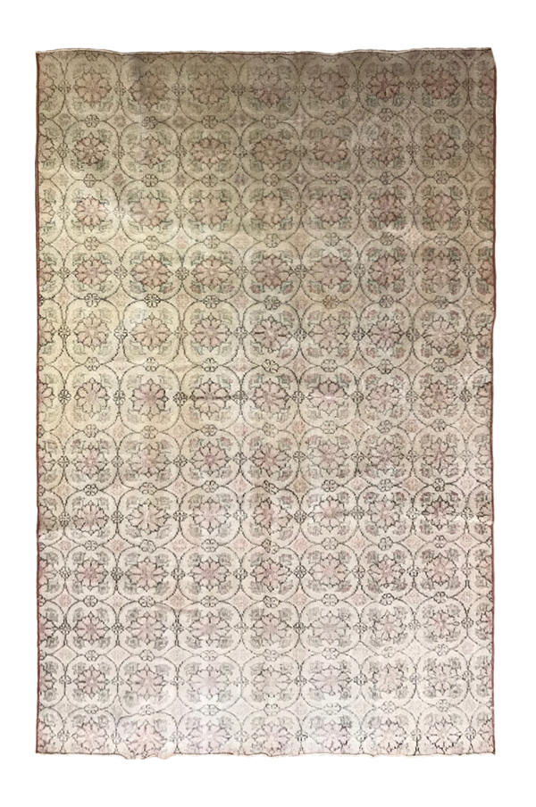 Турецкий шерстяной ковёр ручной работы с абстрактным узором