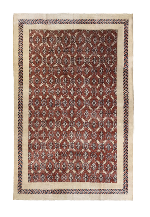 Шерстяной турецкий ковёр бордового цвета