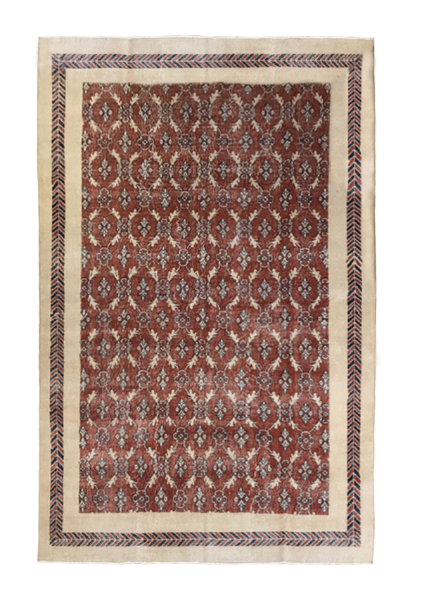 Шерстяной турецкий ковёр бордового цвета