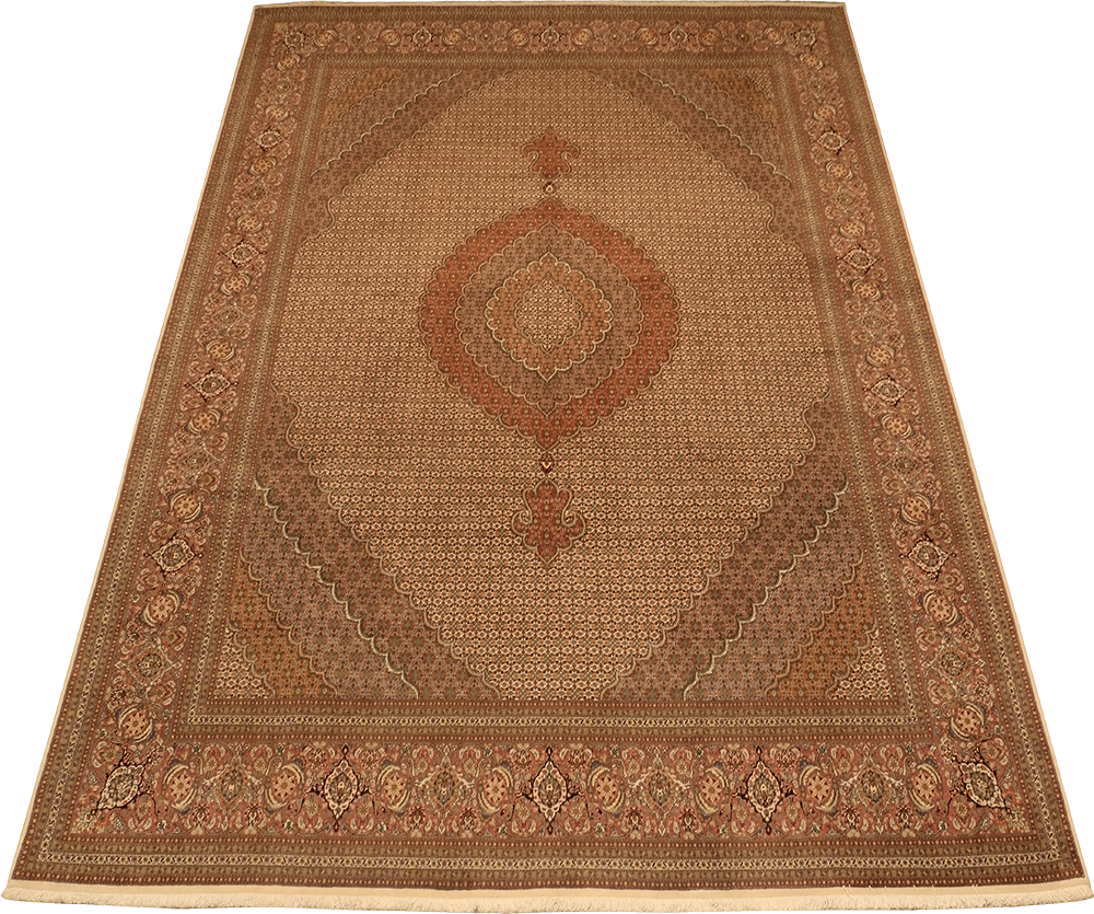 Персидский ковёр ручной работы из шерсти и шёлка "Табриз Махи"