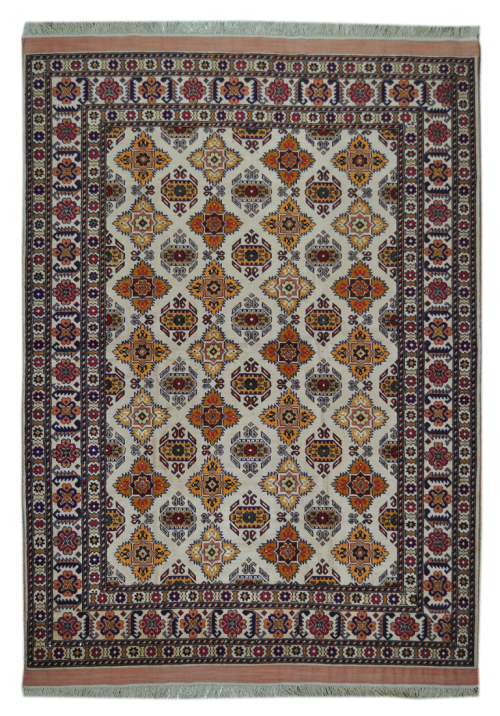 Текинский ковёр из шерсти и шёлка ручной работы