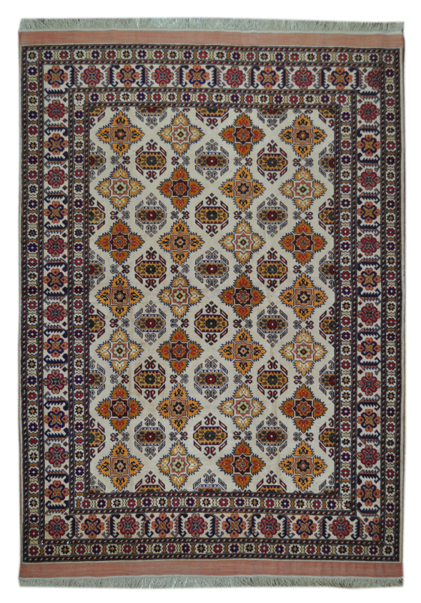 Текинский ковёр из шерсти и шёлка ручной работы
