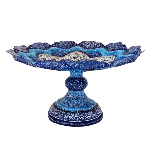 Конфетница на ножке из меди и эмали "Кружева Исфахана"