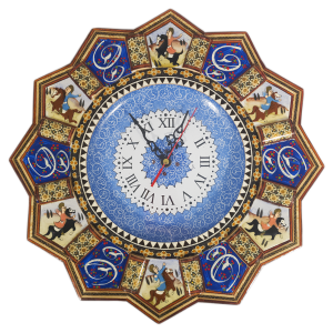 Часы настенные из ореха ручной работы "Королевское поло"