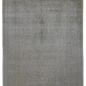 Персидский шёлковый ковёр золотого цвета ручной работы