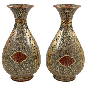 Парные вазы из меди «Золото Исфахана»