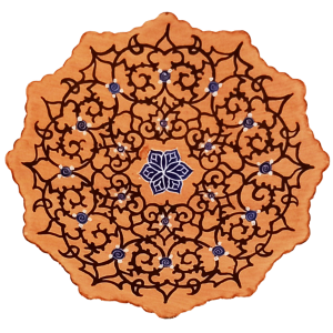Тарелка маленькая медная кофейного цвета