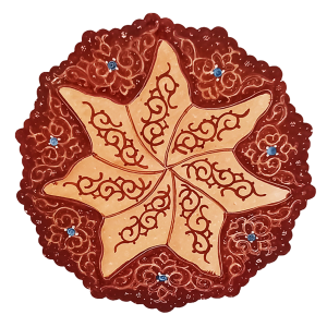 Тарелка медная ручной работы "минакари"